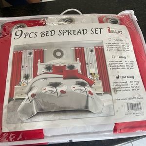 9pcs bed spread set